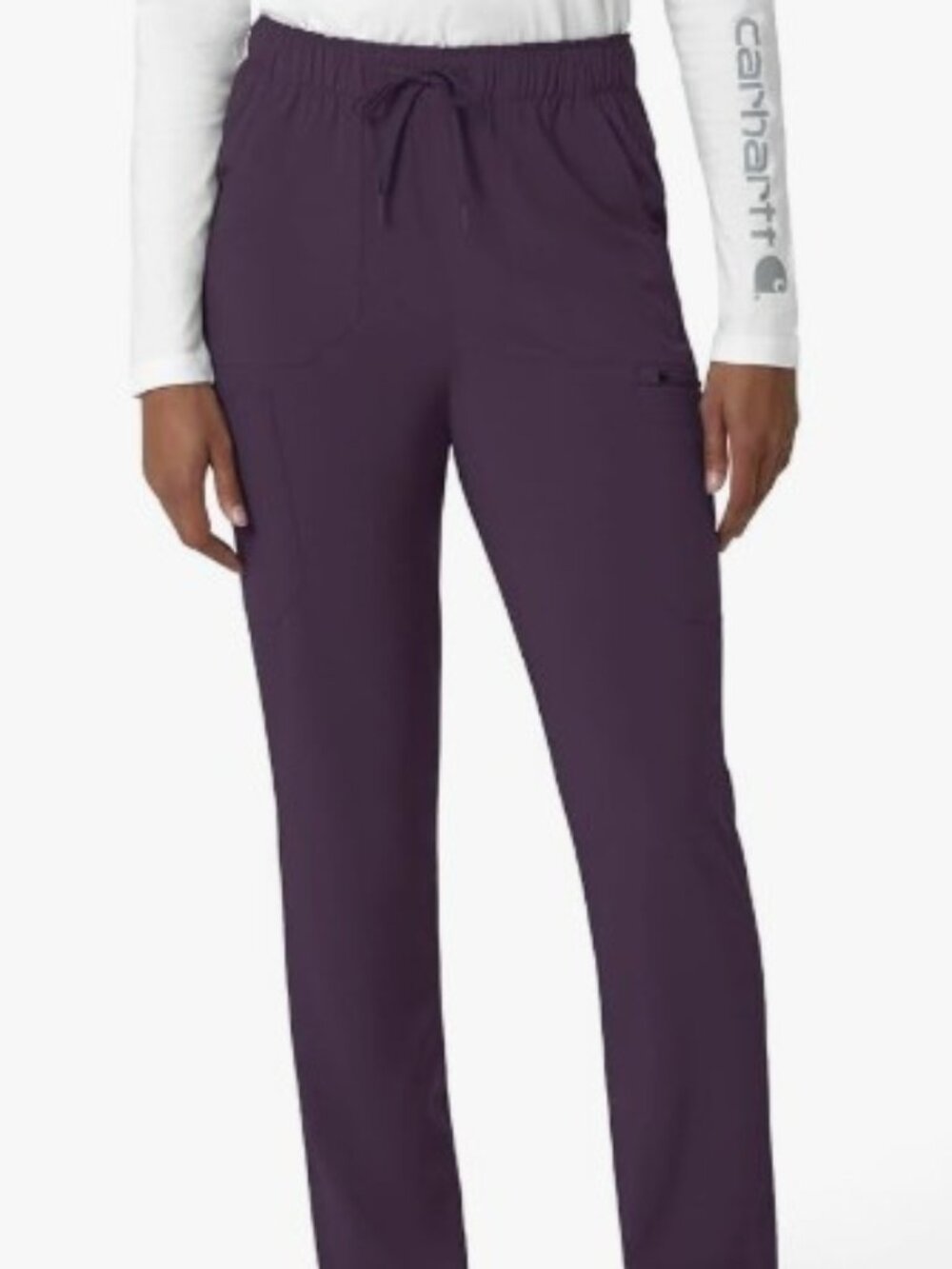 NWOT XS Carhartt Scrubs Womans Cross-Flex Straight-Leg Cargo Pants drawstring